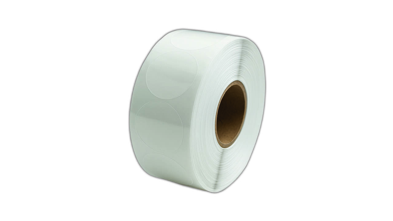 Etiket 35x35mm rond transparant permanent K45, 2000rol