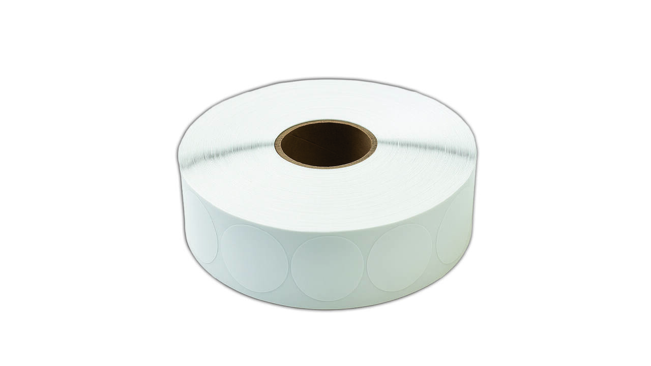 Etiket 35x35mm rond wit permanent k45, 2000rl
