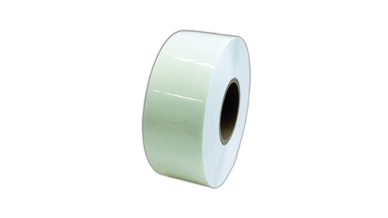 Etiket 50x50mm rond transparant permanent K45, 2000rol