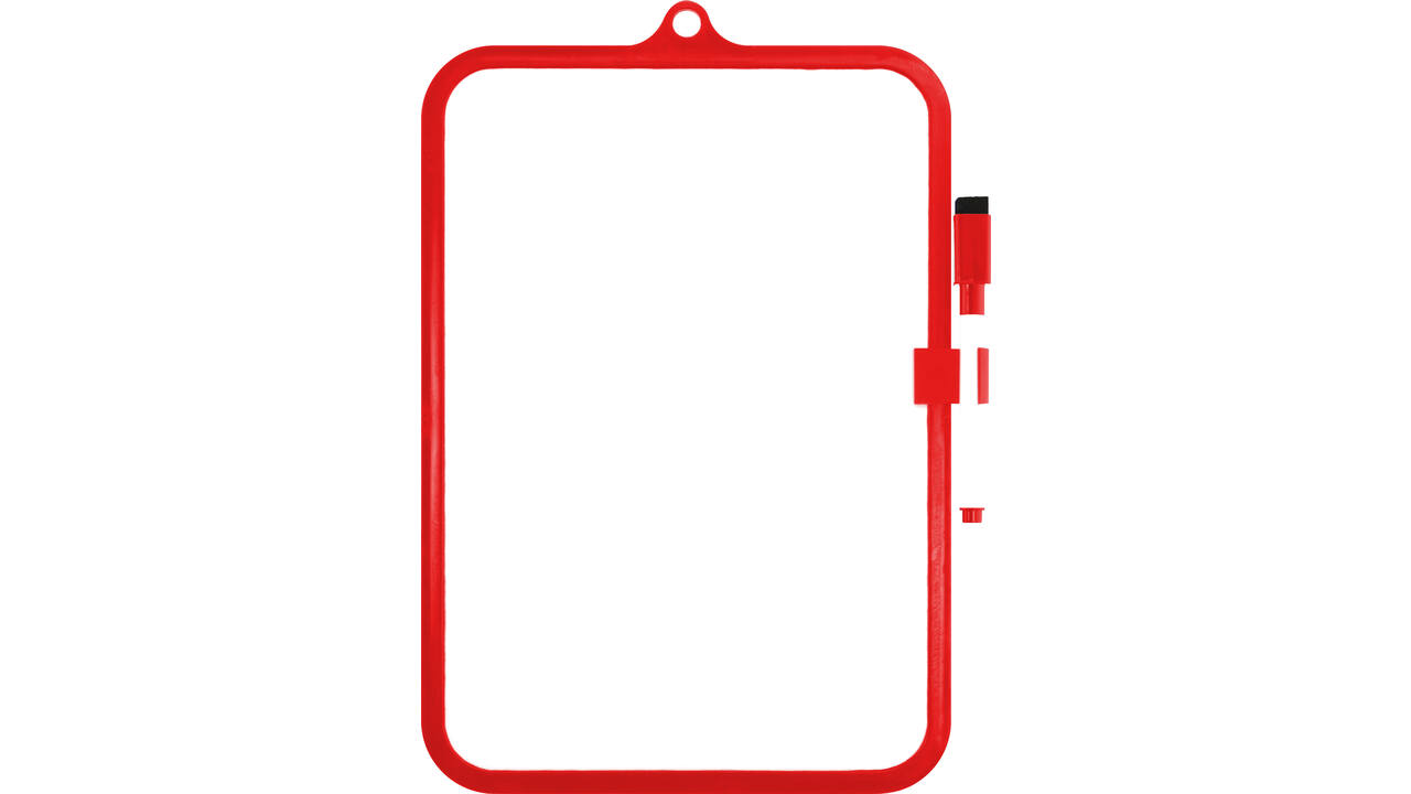 Whiteboard 19x26cm blanco/ruit met marker/wisser
