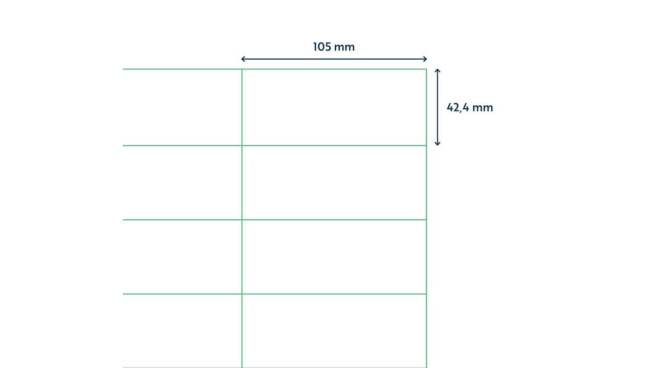 Etiket Rillprint 105x42.4mm 1400st