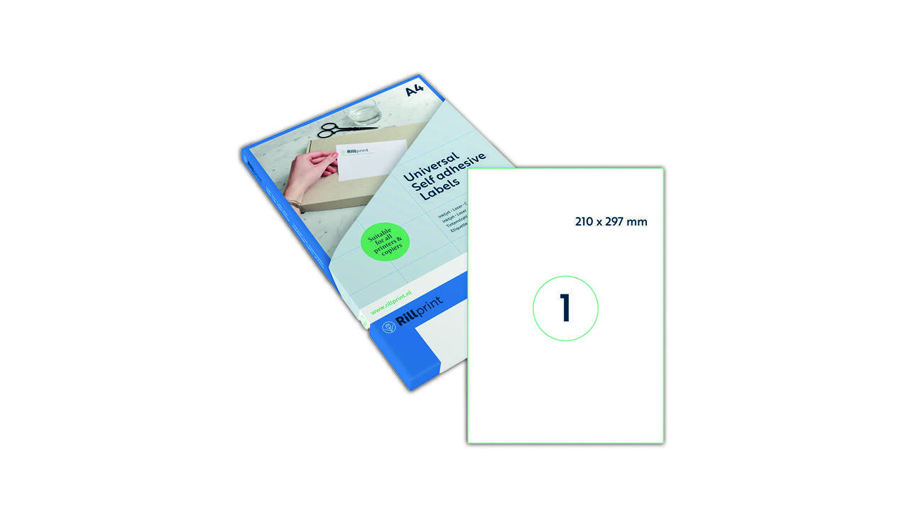 Etiket Rillprint 210x297mm 100st