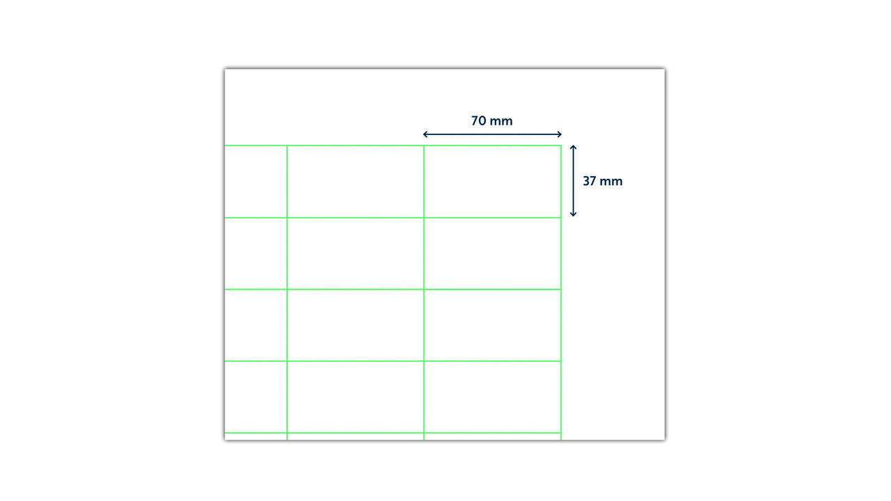 Etiket Rillprint 70x37mm 2400st