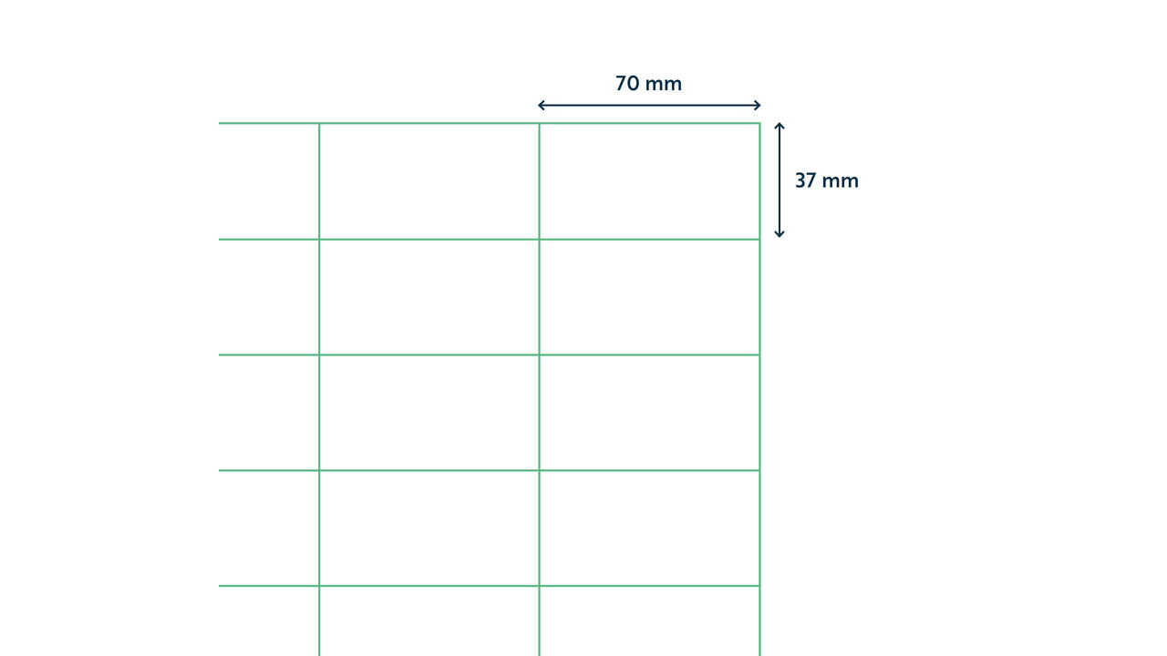 Etiket Rillprint 70x37mm 2400st