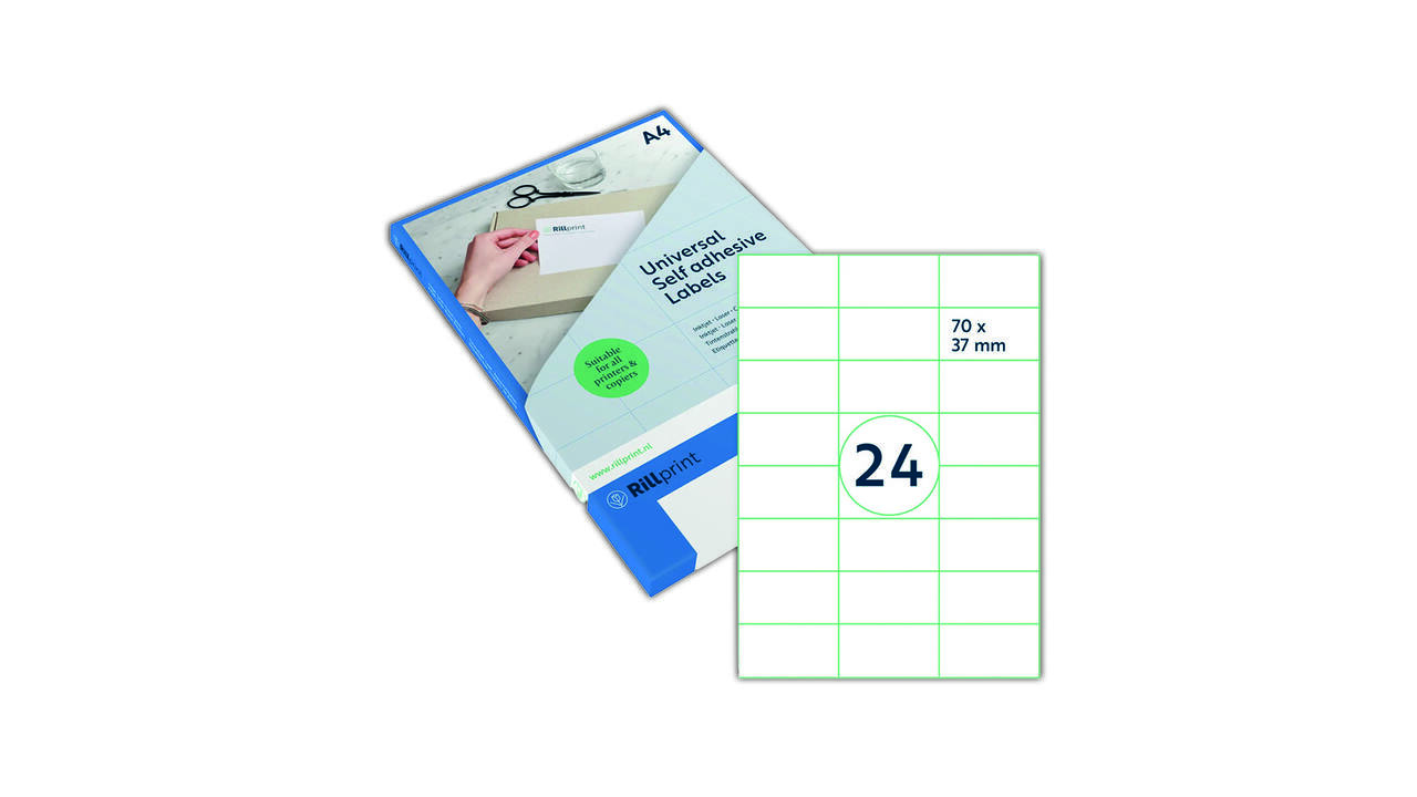 Etiket Rillprint 70x37mm 2400st