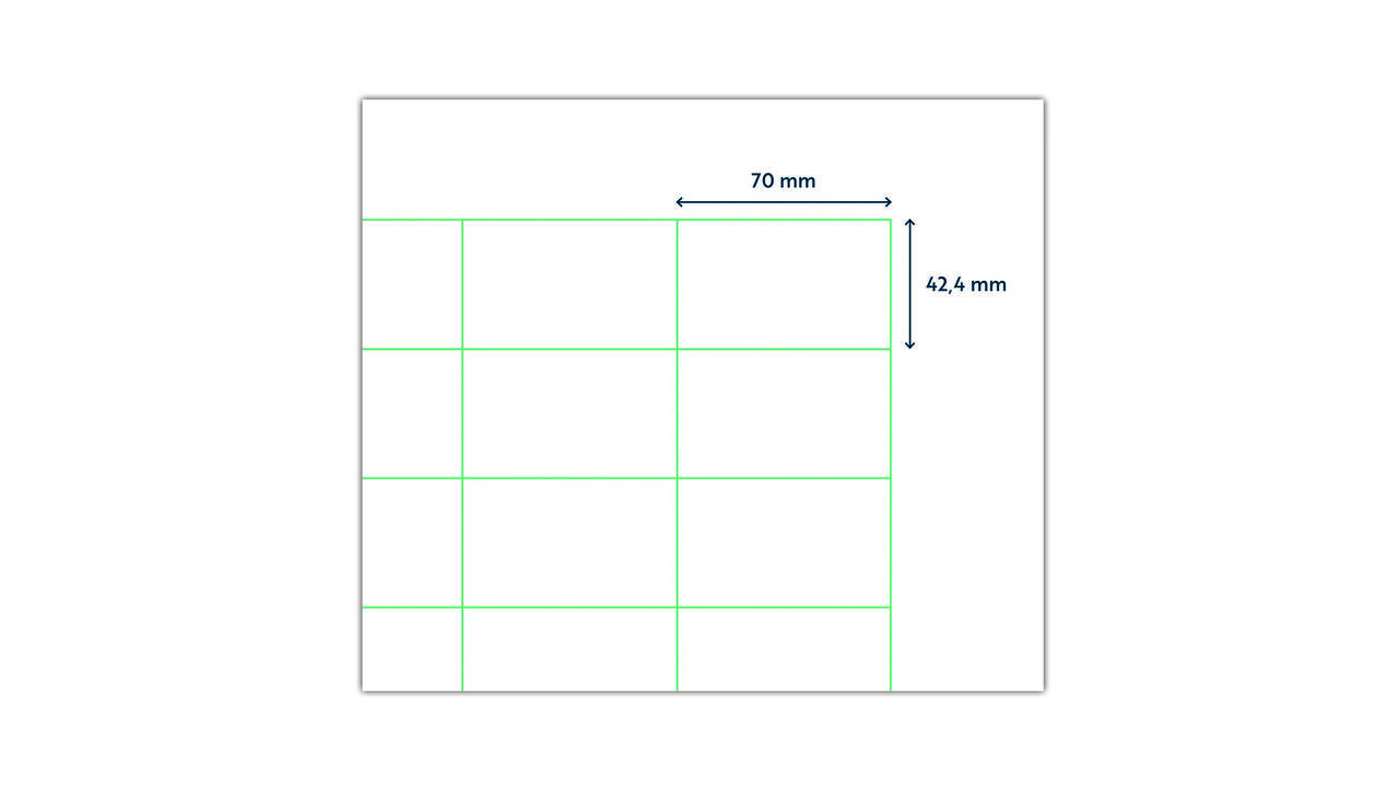 Etiket Rillprint 70x42.4mm 2100st