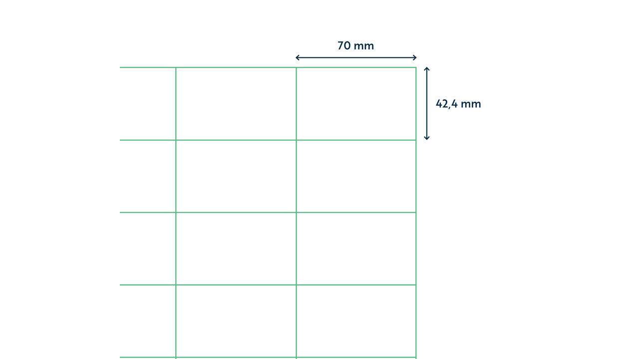 Etiket Rillprint 70x42.4mm 2100st