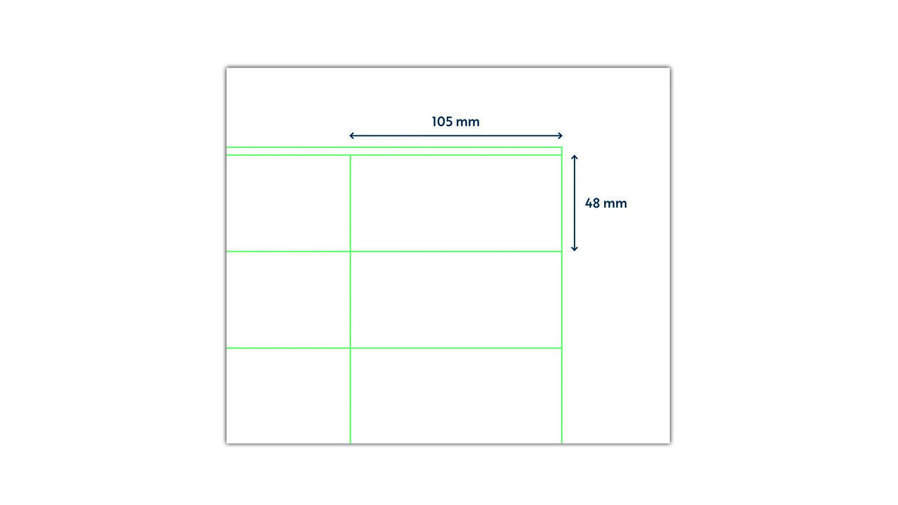 Etiket Rillprint 105x148mm 400st