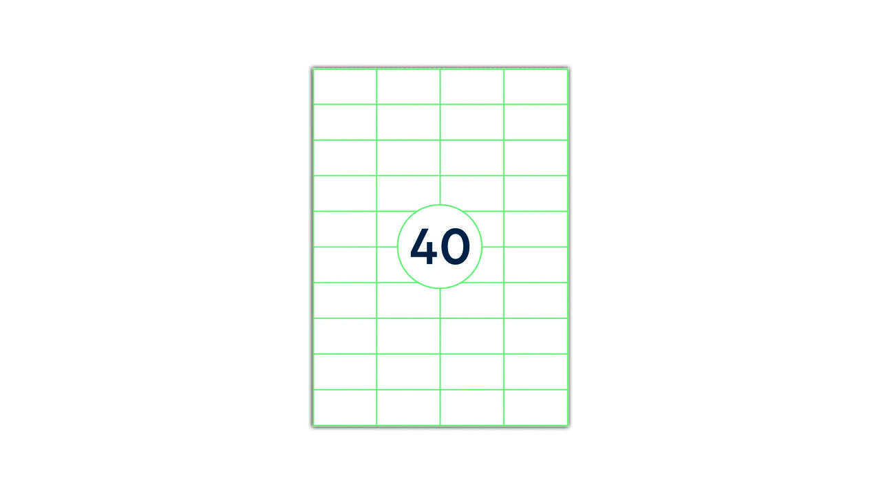 Etiket Rillprint 52.5x29.77mm 40st hittebestendig (1000)