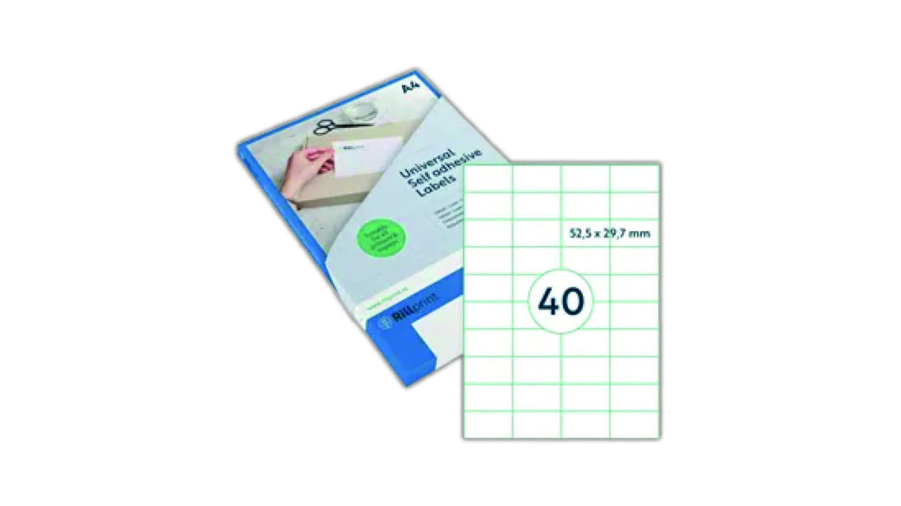 Etiket Rillprint 52.5x29.77mm 40st hittebestendig (1000)
