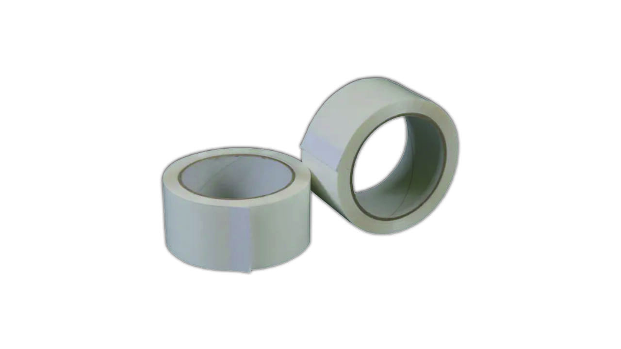 Verpakkingstape 48mmx66m PP acryl wit, 28 micron, low noise