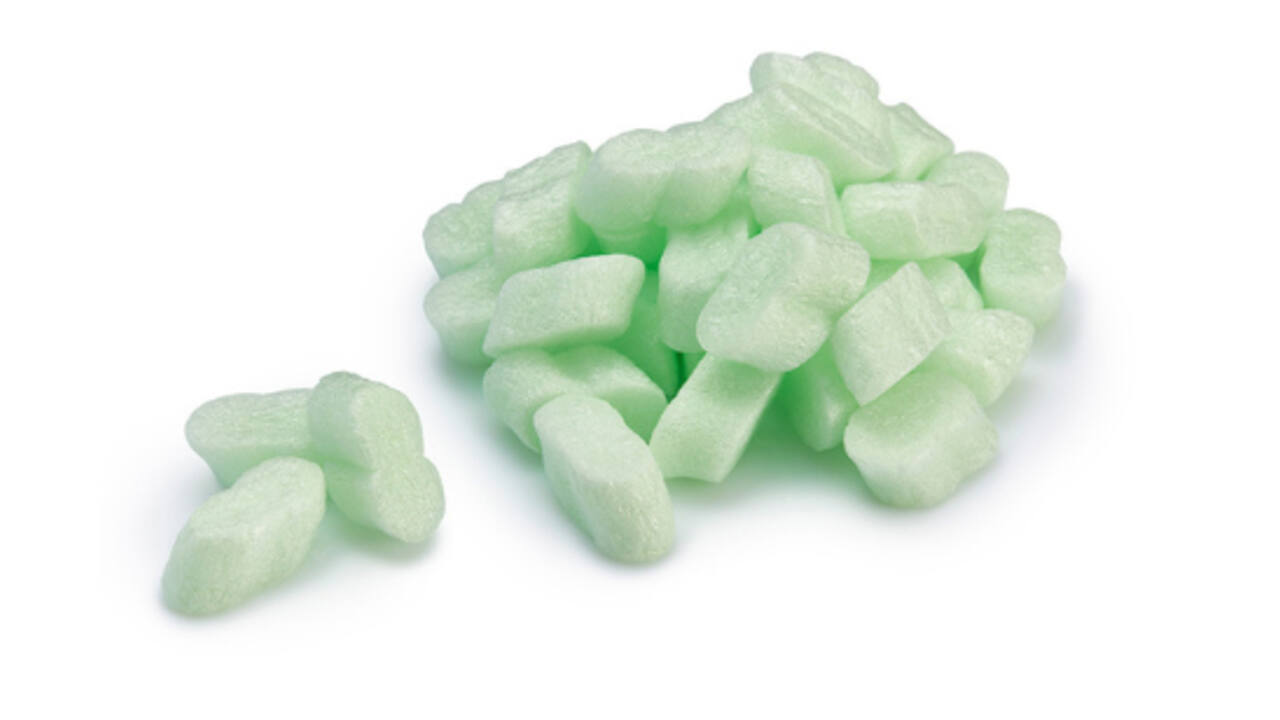 Opvulchips groen 100% gerecycled, afbreekbaar 500ltr