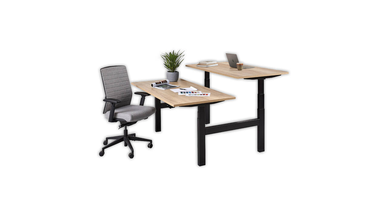 Bureau zit-sta Duo elektrisch 160x80cm 'Business'