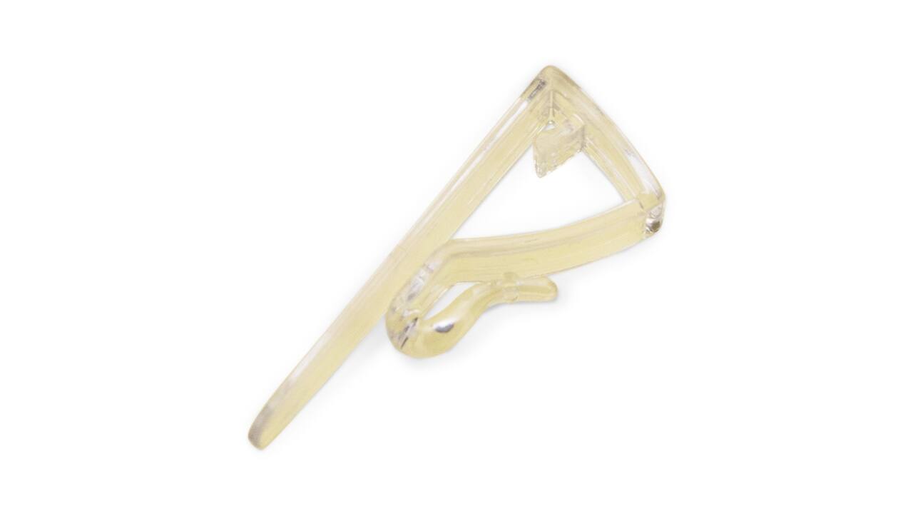 Vaasclip transparant, circa 40x15mm