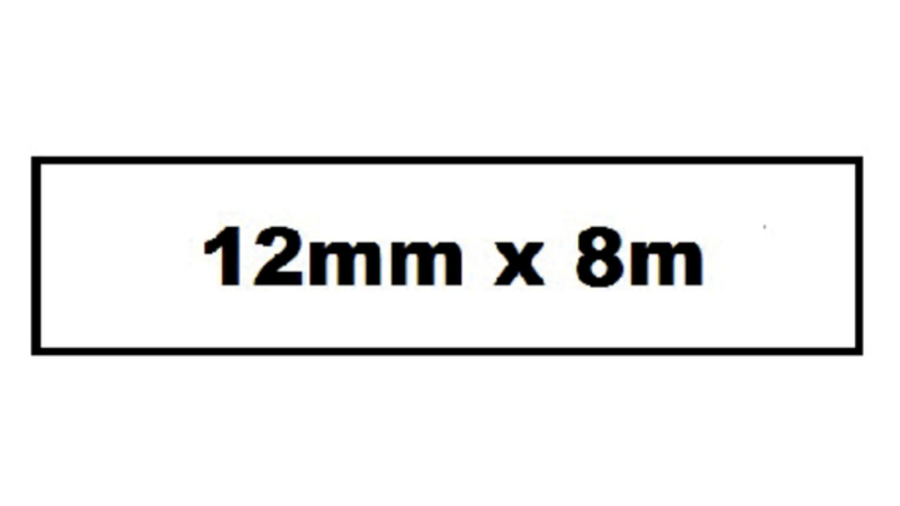 Labeltape Quantore TZe-231 12mmx8m zwart op wit