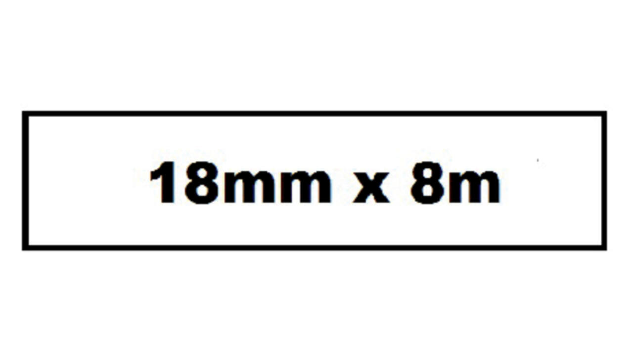 Labeltape Quantore TZe-241 18mmx8m wit/zwart