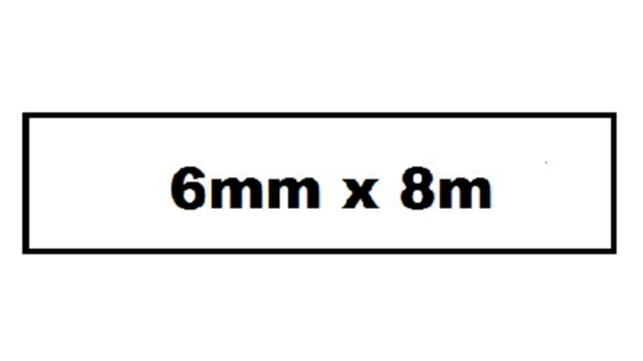 Labeltape Quantore TZe-211 6mmx8m zwart op wit