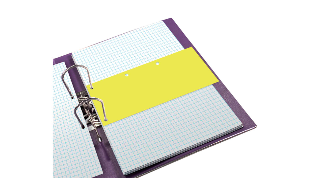Scheidingsstrook Oxford Duo 240x105mm geel 60 stuks