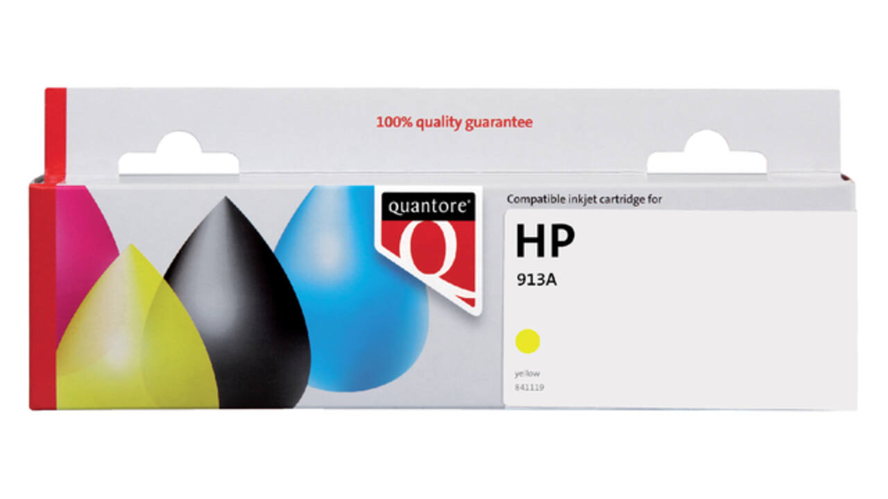 Inktcartridge Quantore alternatief tbv HP F6T79AE 913A geel