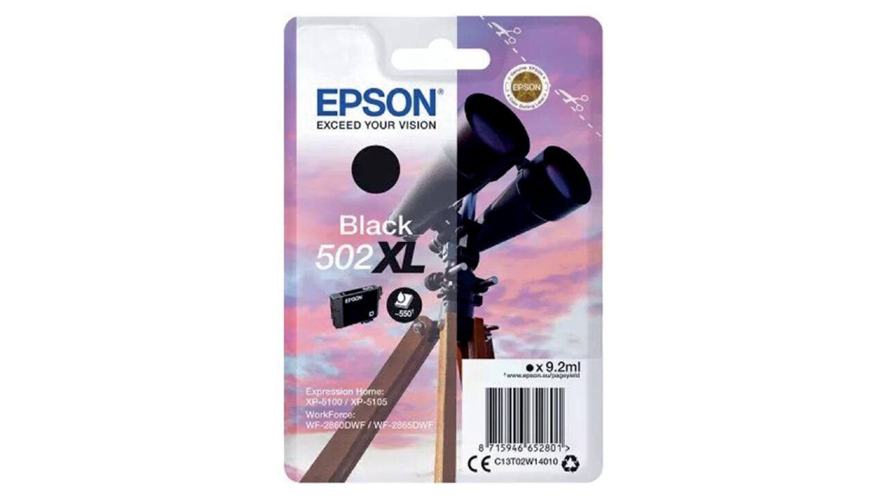 Inktcartridge Epson 502XL T02W1 zwart