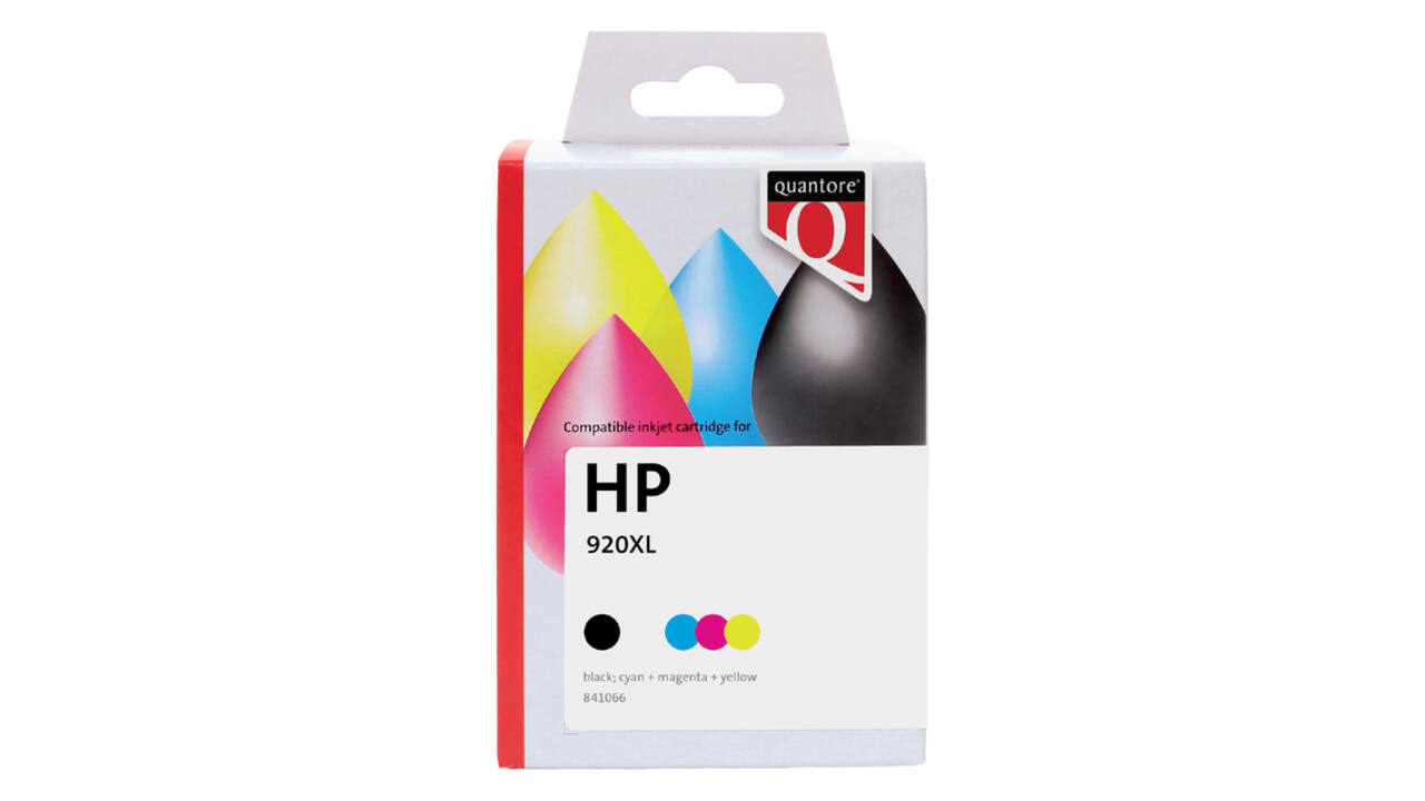 Inktcartridge Quantore alternatief tbv HP CH081AE 920XL zwart + 3 kleuren