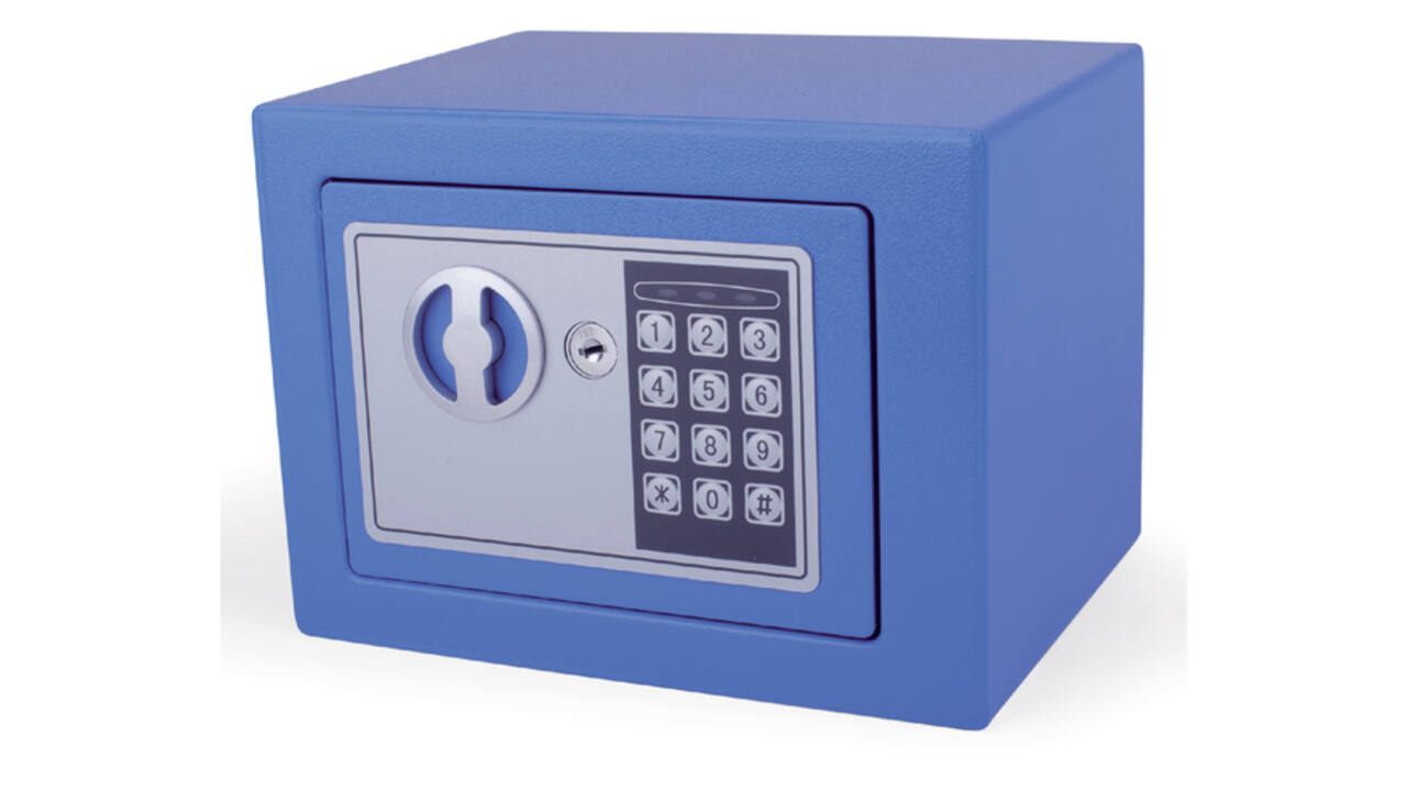 Kluis Pavo mini elektronisch 230x170x170mm blauw