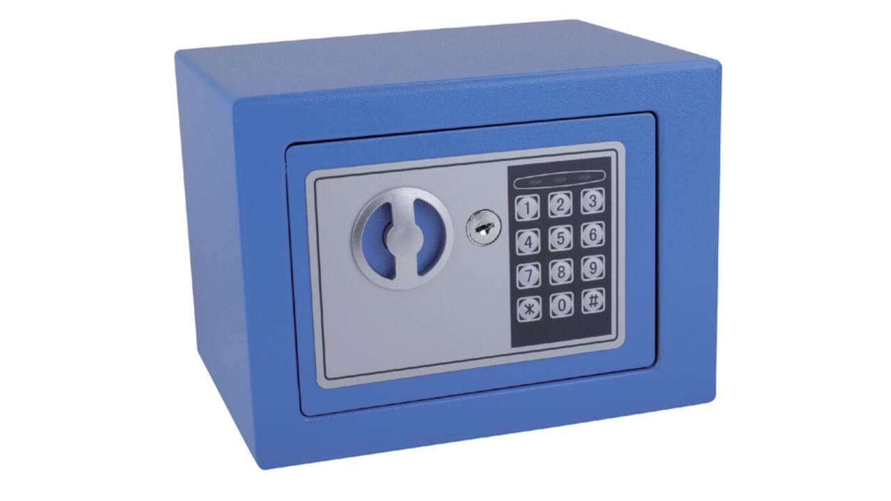 Kluis Pavo mini elektronisch 230x170x170mm blauw