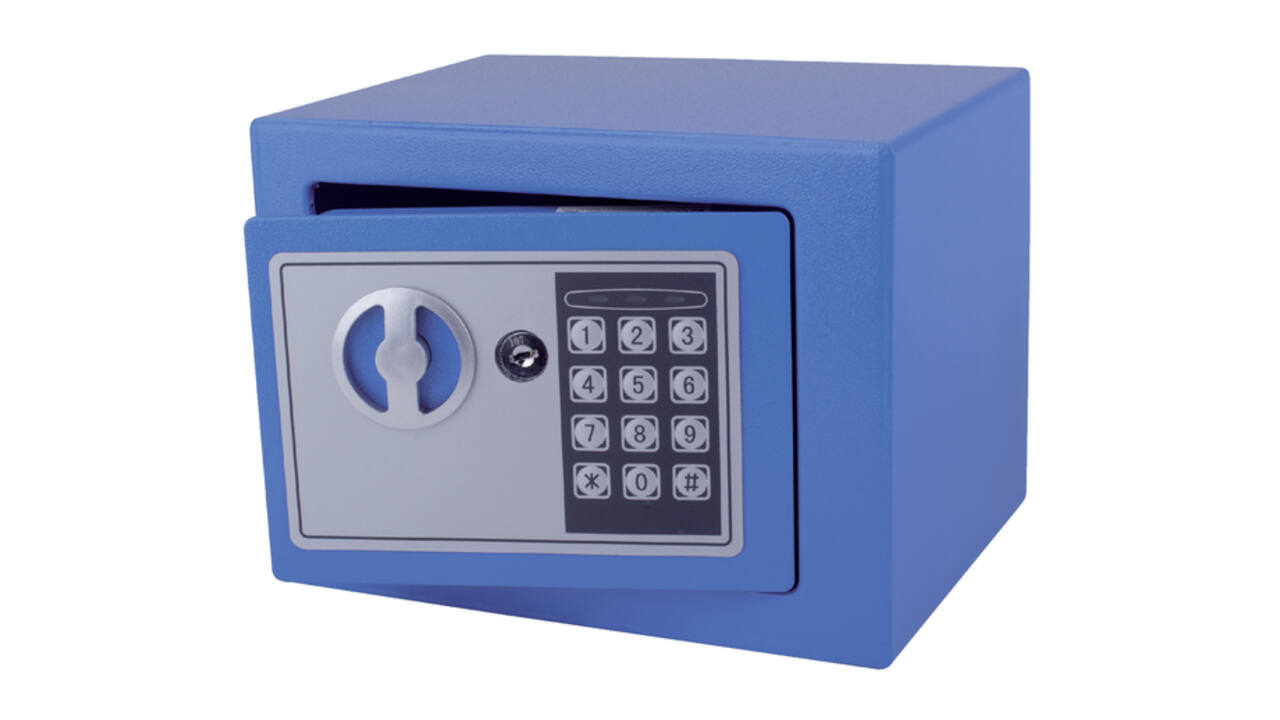 Kluis Pavo mini elektronisch 230x170x170mm blauw