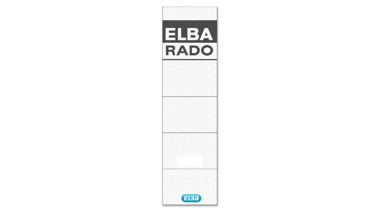 Rug-insteekkaart Elba Rado breed 44x159mm wit 10 stuks