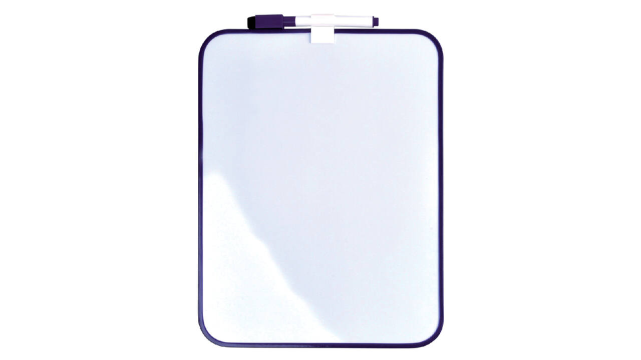 Whiteboard Desq 21.5x28cm + marker paars profiel