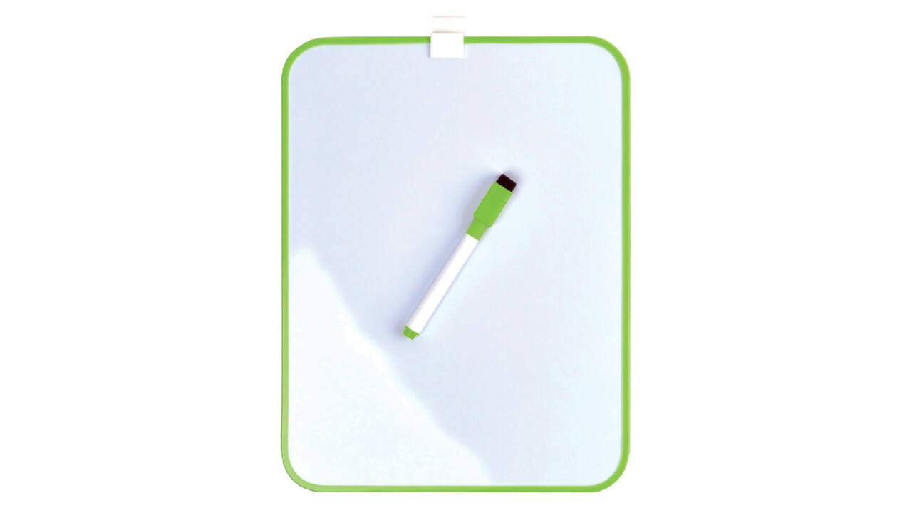 Whiteboard Desq 21.5x28cm + marker groen profiel
