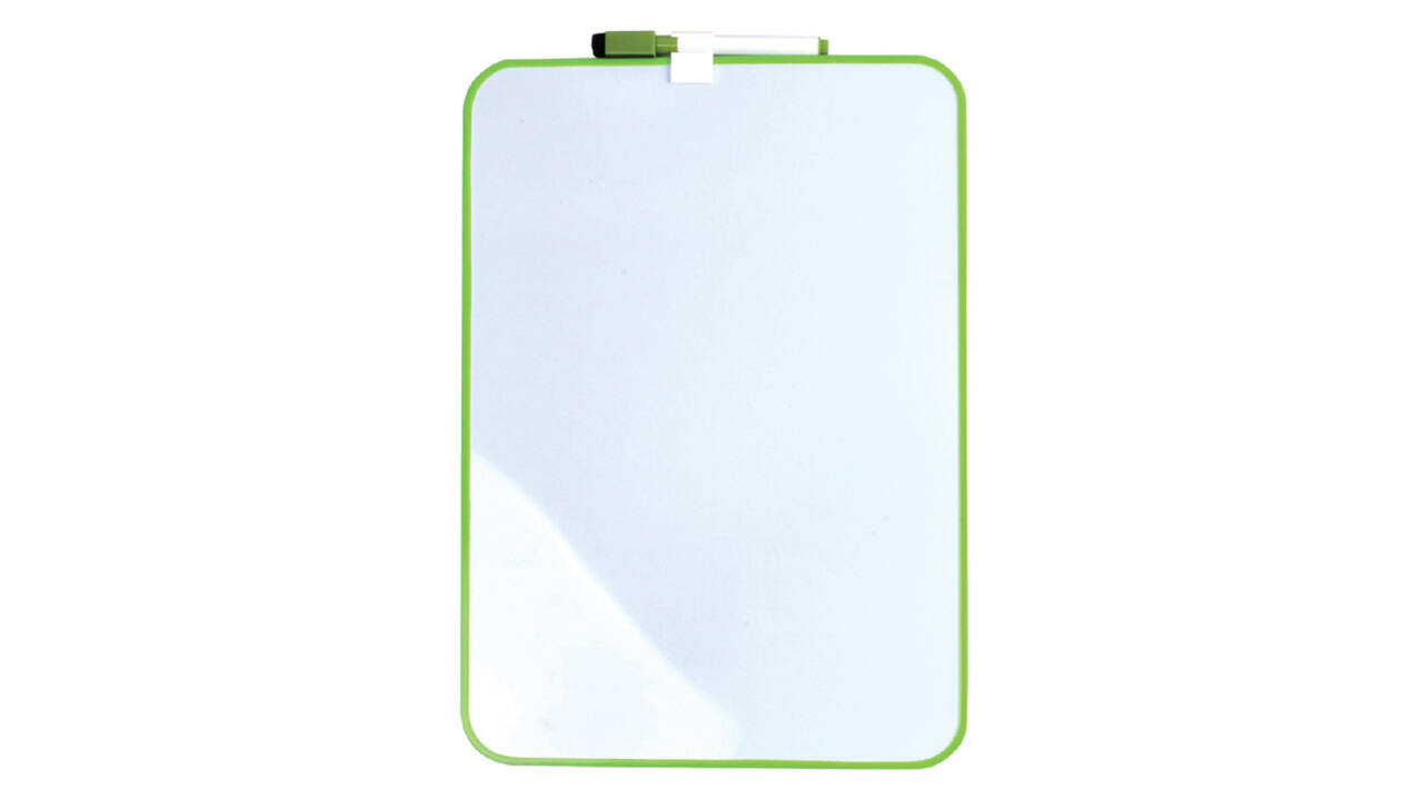 Whiteboard Desq 24x34cm + marker groen profiel