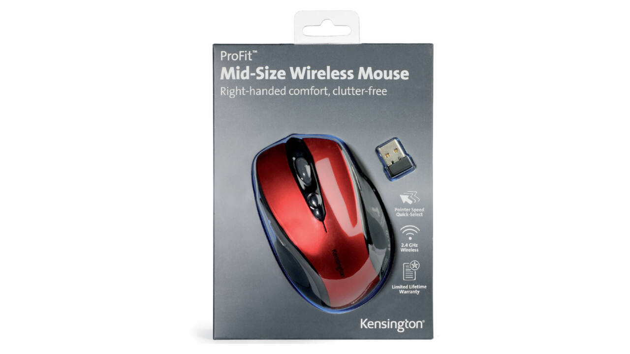 Muis Kensington Pro Fit draadloos rood