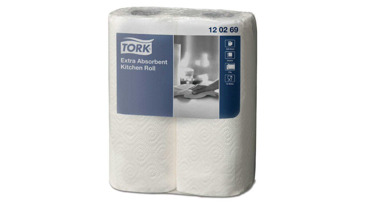 Keukenrol Tork Premium 2-laags 64 vel wit 120269