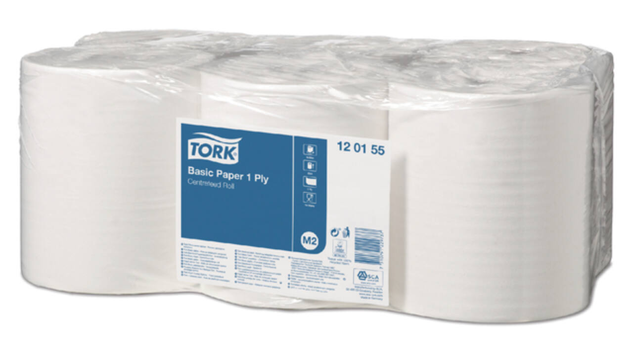 Poetspapier Tork M2 Basic Universal 1-laags 300m wit 120155