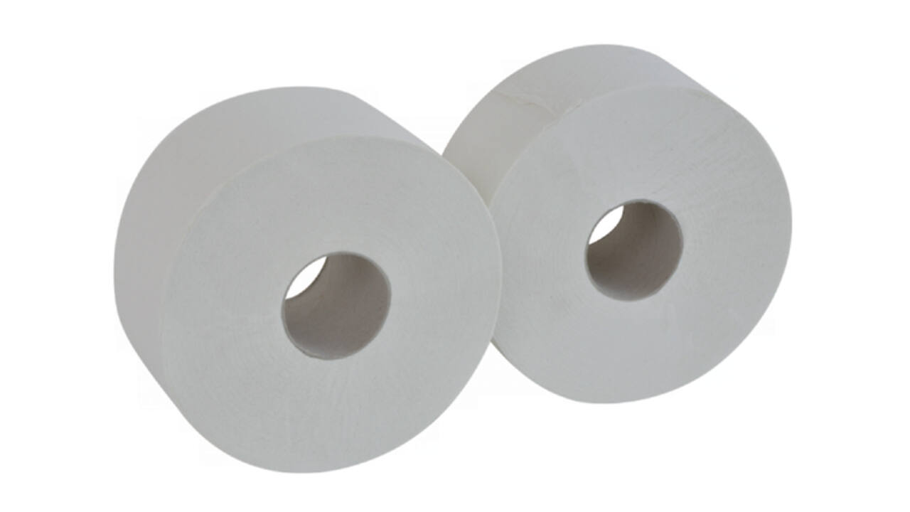 Toiletpapier Cleaninq T2 jumbo klein 2-laags 12x170m wit