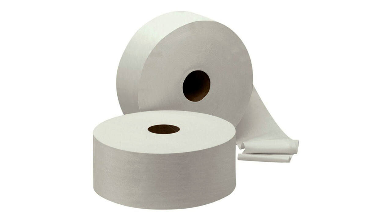 Toiletpapier Cleaninq T1 jumbo groot 2-laags 6x380m wit