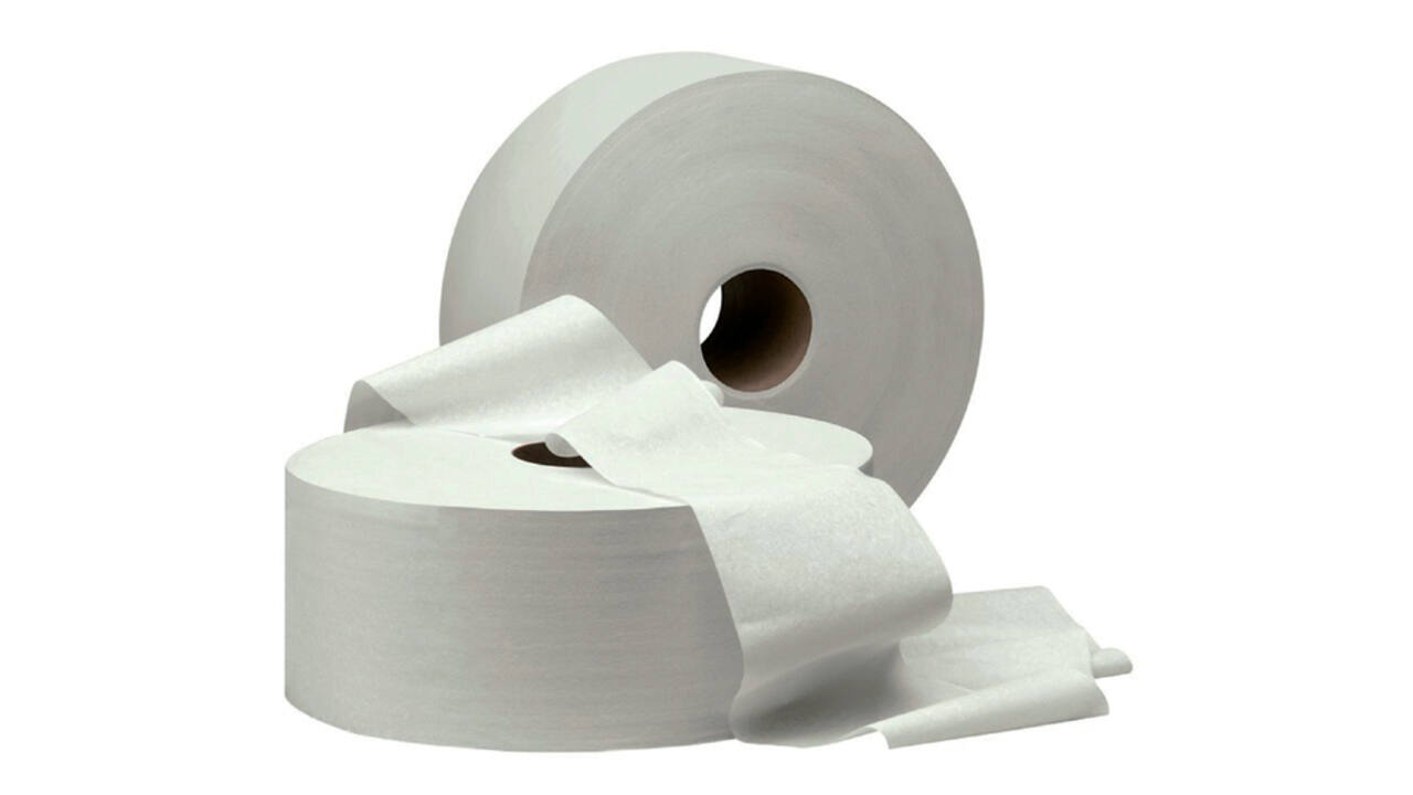 Toiletpapier Cleaninq T1 jumbo groot 2-laags 6x380m wit