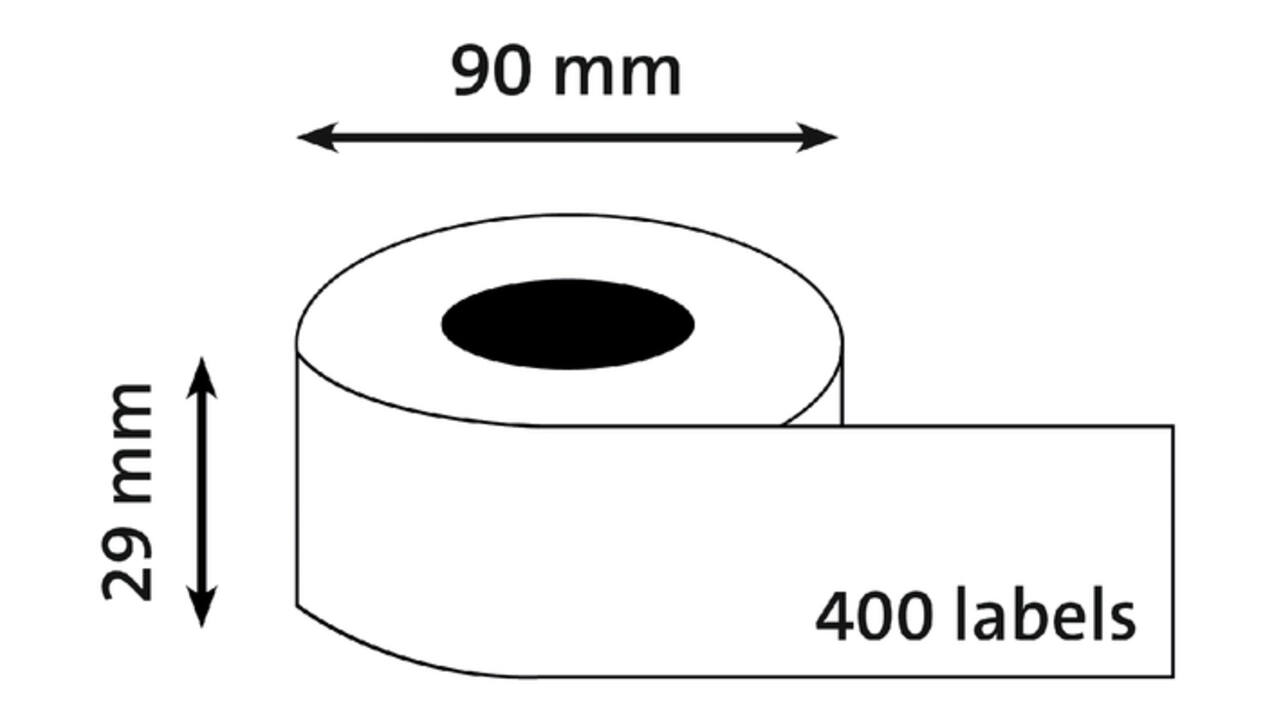 Labeletiket Quantore DK-11201 29x90mm adres wit 400 stuks
