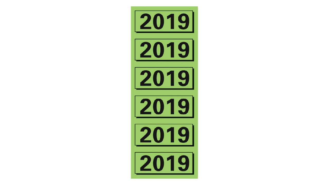 Rugetiket Elba 2019 57x25mm groen 120 stuks