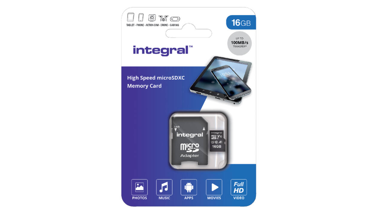 Geheugenkaart Integral microSDHC V10 16GB