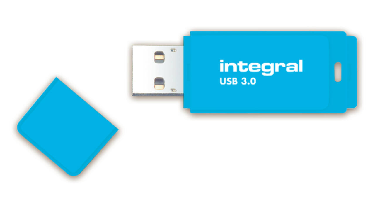 USB stick 3.0 Integral Neon USB-A 128GB blauw