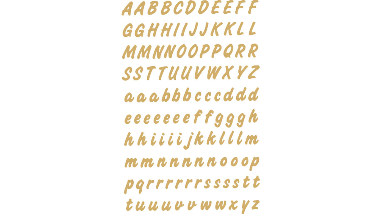 Etiket HERMA 4152 8mm letters A-Z goud op transparant 238 stuks
