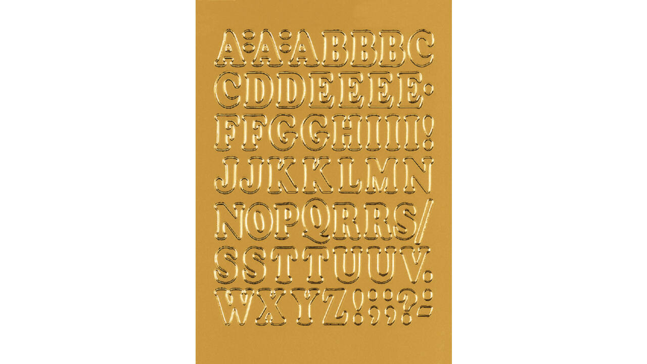 Etiket HERMA 4183 12mm letters A-Z goudfolie 50 stuks