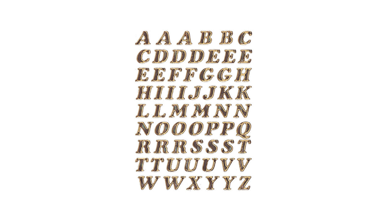 Etiket HERMA 4192 8mm letters A-Z goudfolie 61 stuks