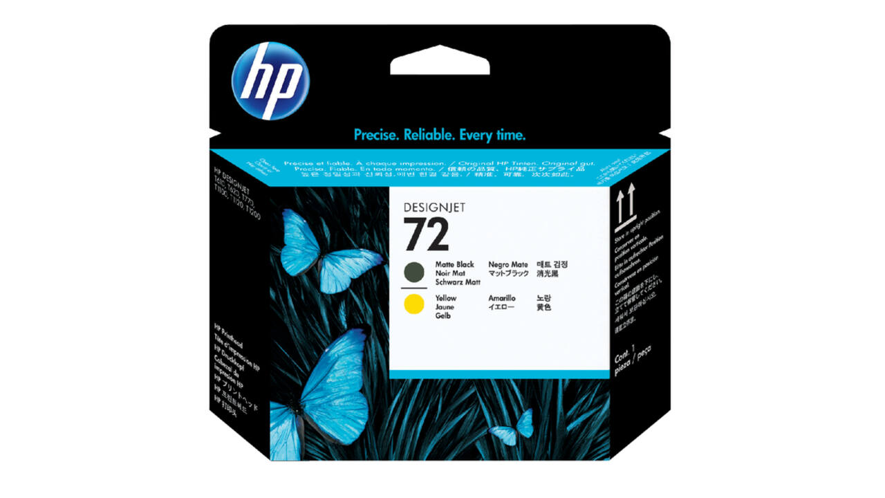 Printkop HP C9384A 72 geel + mat zwart