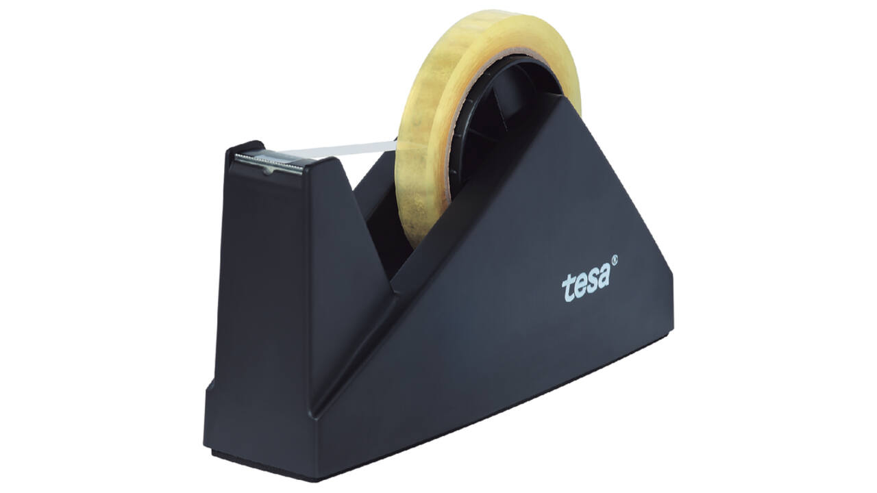 Plakbandhouder tesa® Easy Cut Economy voor rollen tot 66m zwart