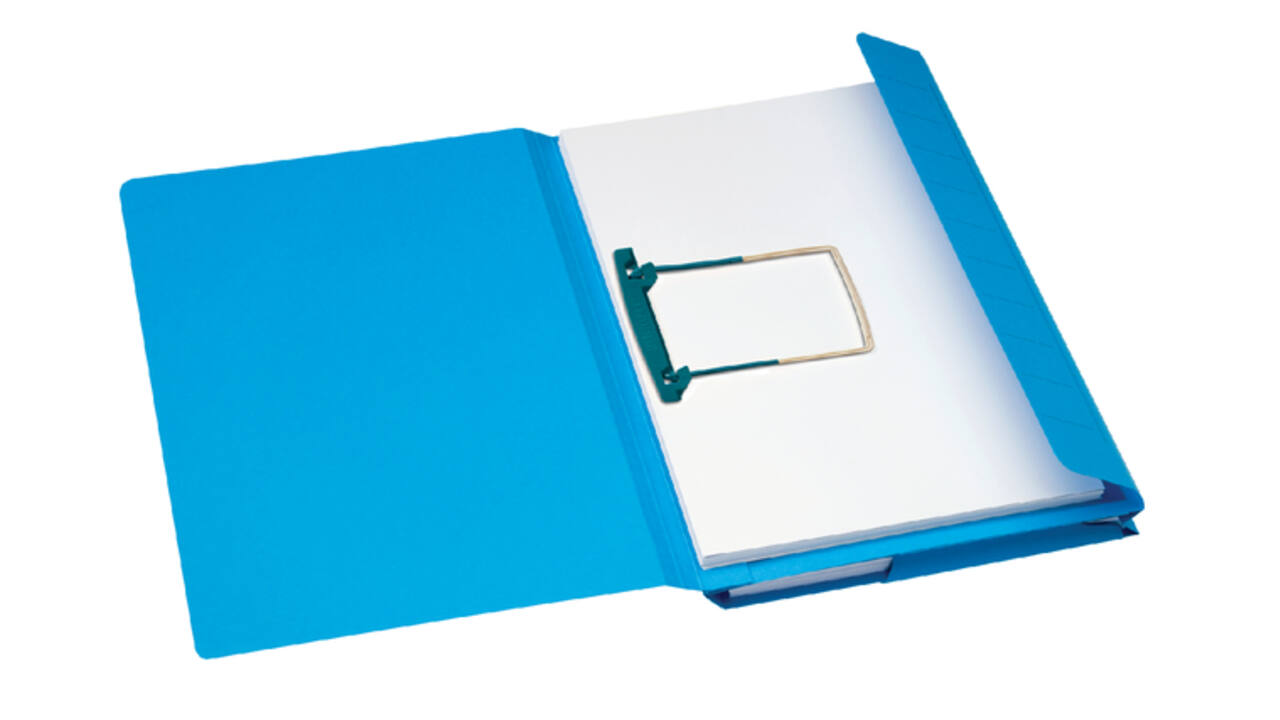 Combimap Secolor folio 1 klep recycled 250gr blauw