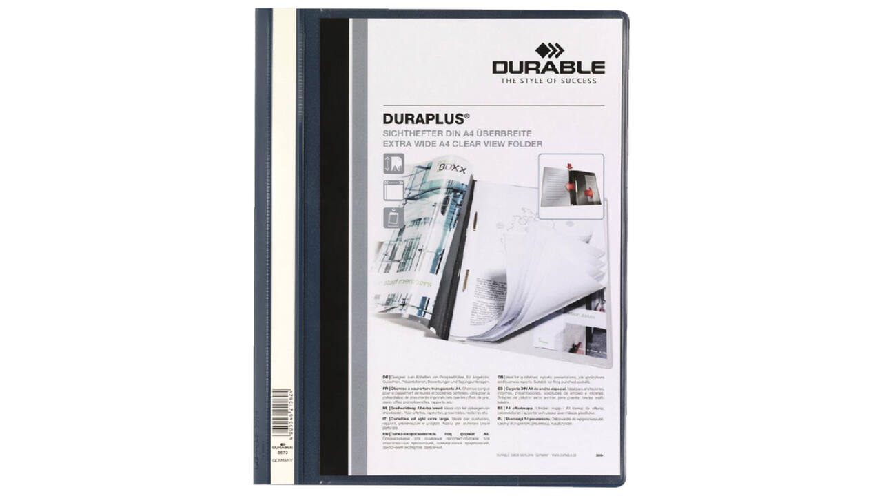 Snelhechtmap Durable Duraplus A4 donkerblauw