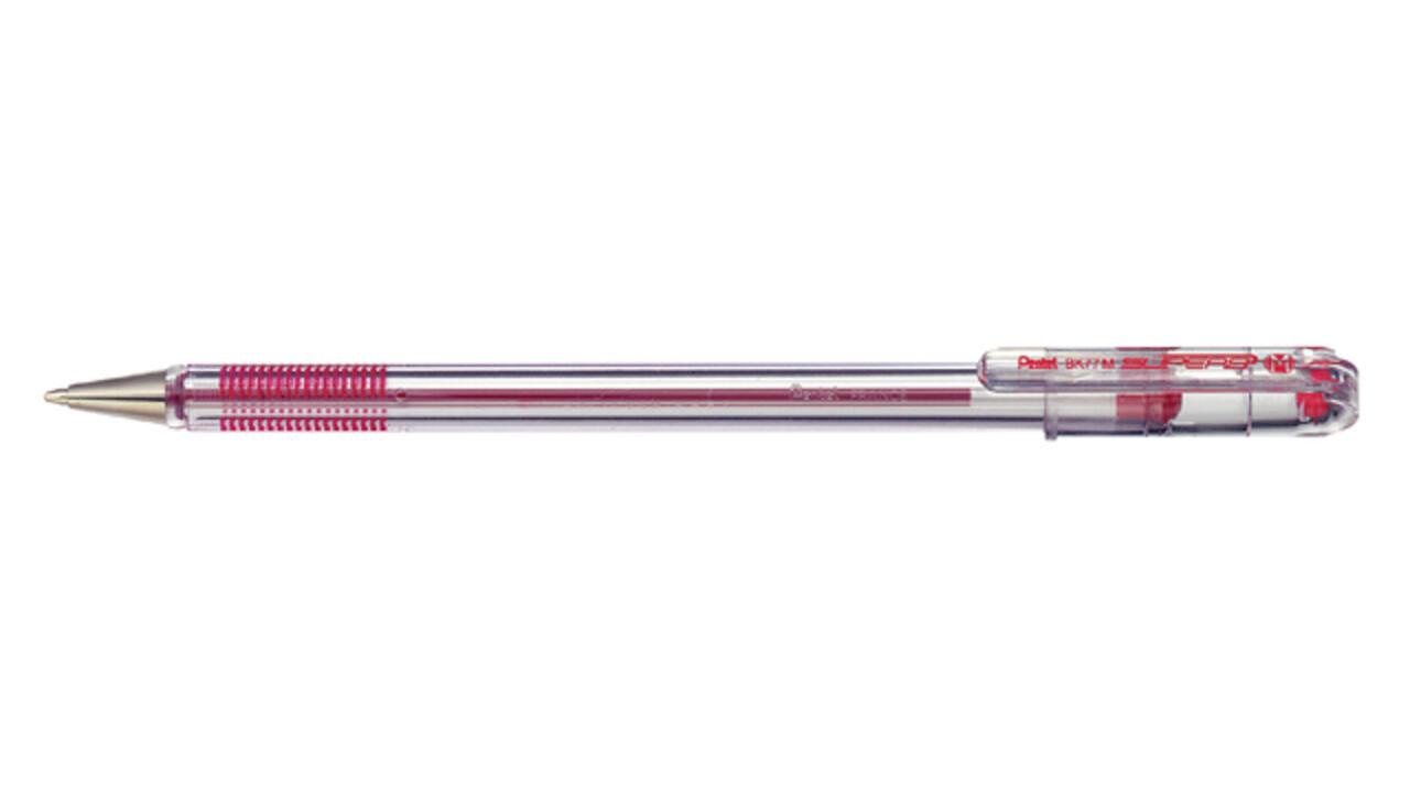 Balpen Pentel BK77 fijn rood